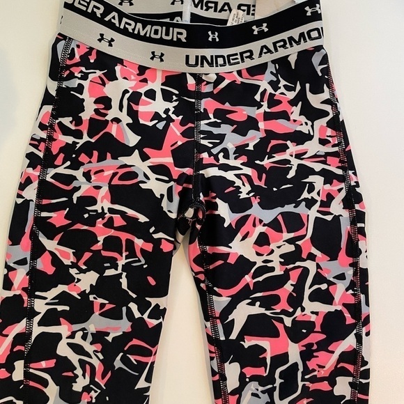 Under Armour girls Hear Gear Splatter Paint Athletic Leggings - Picture 2 of 7